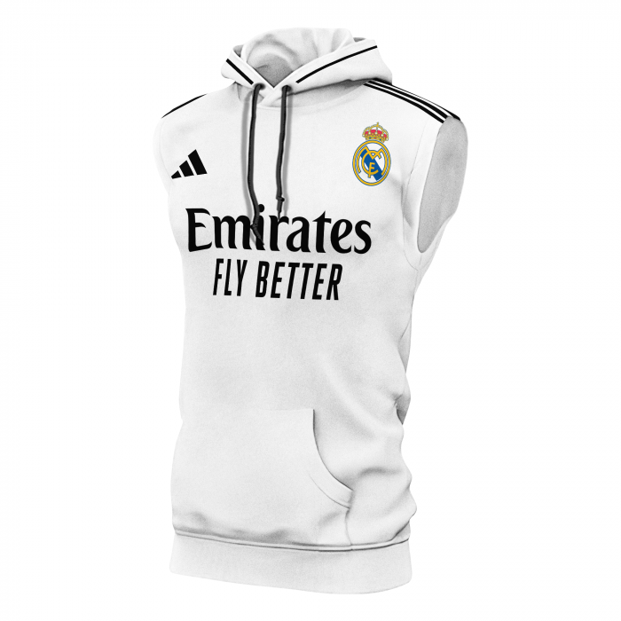 Home Sleeveless Hoodie 24/25 White